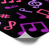 Muziekpatroon Poster (Hoek)
