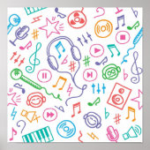 Muziekpatroon Poster (Voorkant)