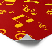 Muziekpatroon Poster (Hoek)