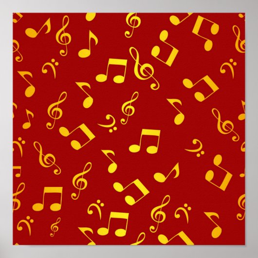 Muziekpatroon Poster (Voorkant)