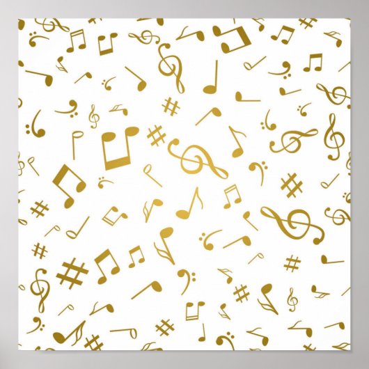 Muziekpatroon Poster (Voorkant)