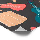 Muziekpatroon Poster (Hoek)