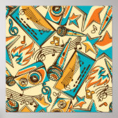 Muziekpatroon Poster (Voorkant)