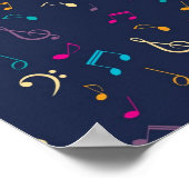 Muziekpatroon Poster (Hoek)