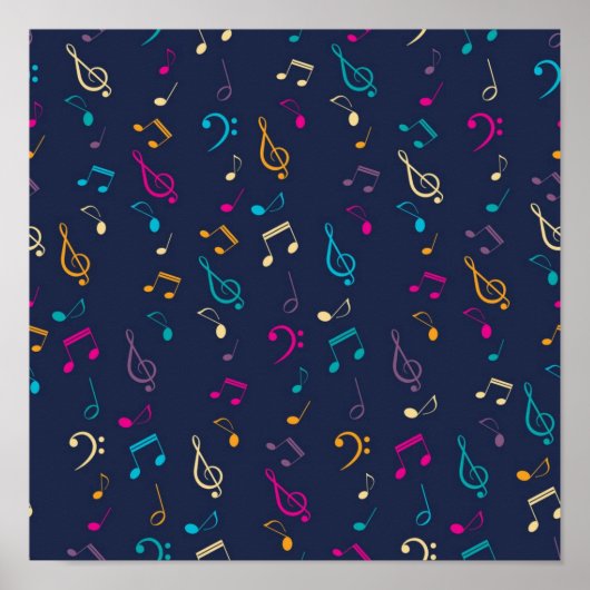 Muziekpatroon Poster (Voorkant)