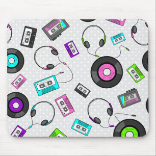 Muziekpatroon Retro Muismat