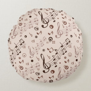 Muziekpatroon Rond Kussen