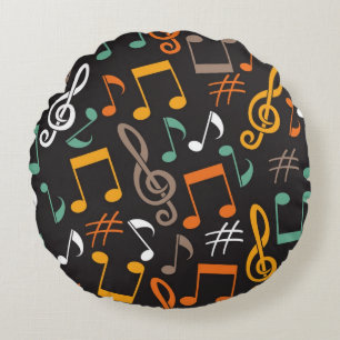 Muziekpatroon Rond Kussen