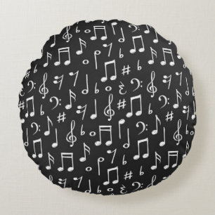 Muziekpatroon Rond Kussen