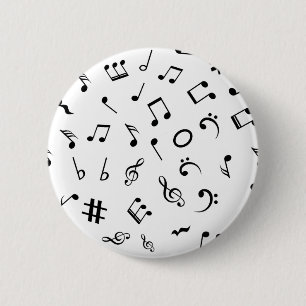 Muziekpatroon Ronde Button 5,7 Cm
