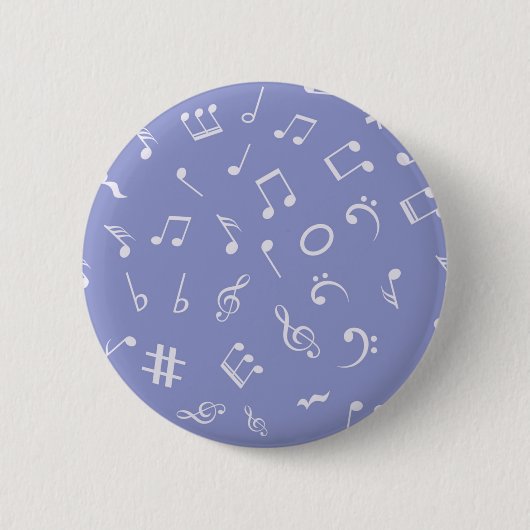 Muziekpatroon Ronde Button 5,7 Cm (Voorkant)