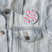 Muziekpatroon Ronde Button 5,7 Cm (In situ)