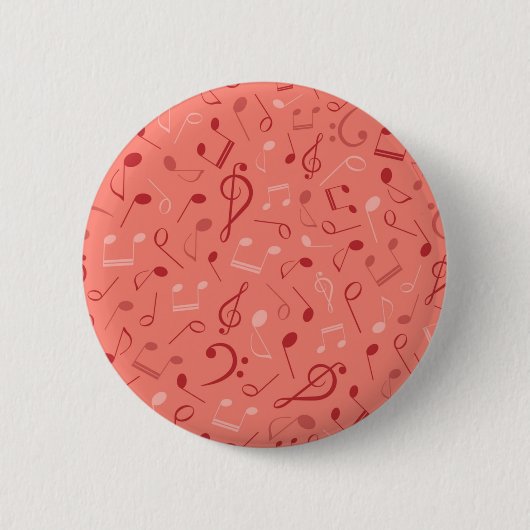 Muziekpatroon Ronde Button 5,7 Cm (Voorkant)