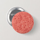 Muziekpatroon Ronde Button 5,7 Cm (Voorkant /achterkant)