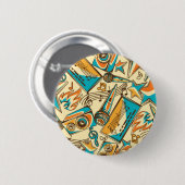 Muziekpatroon Ronde Button 5,7 Cm (Voorkant /achterkant)