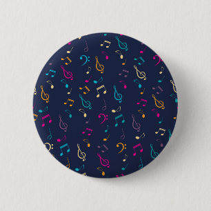 Muziekpatroon Ronde Button 5,7 Cm