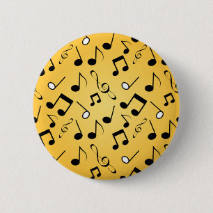 Muziekpatroon Ronde Button 5,7 Cm