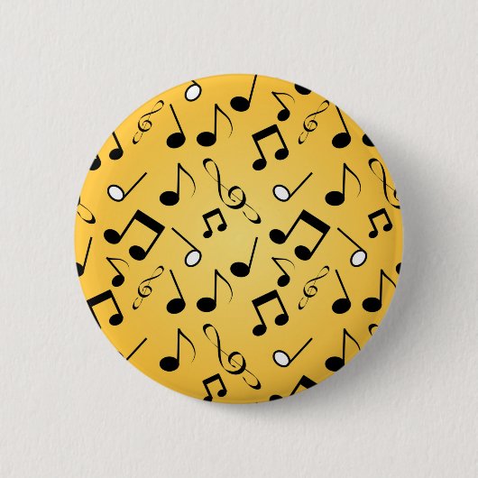 Muziekpatroon Ronde Button 5,7 Cm (Voorkant)