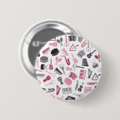 Muziekpatroon Ronde Button 5,7 Cm (Voorkant /achterkant)