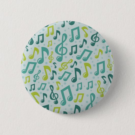 Muziekpatroon Ronde Button 5,7 Cm (Voorkant)