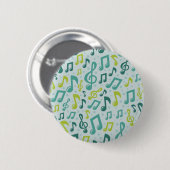 Muziekpatroon Ronde Button 5,7 Cm (Voorkant /achterkant)