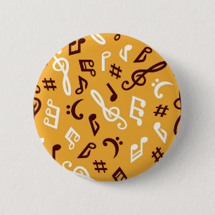 Muziekpatroon Ronde Button 5,7 Cm