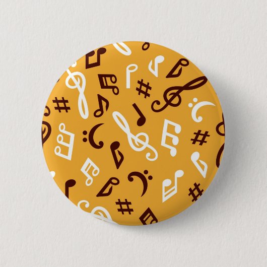 Muziekpatroon Ronde Button 5,7 Cm (Voorkant)