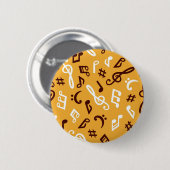 Muziekpatroon Ronde Button 5,7 Cm (Voorkant /achterkant)