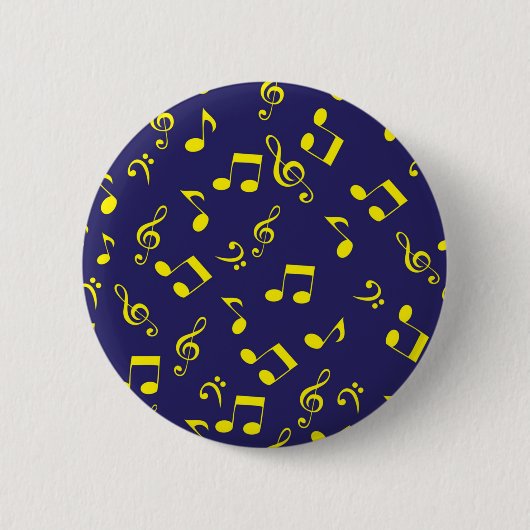Muziekpatroon Ronde Button 5,7 Cm (Voorkant)