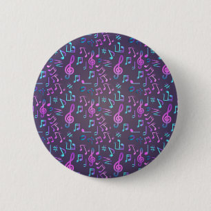 Muziekpatroon Ronde Button 5,7 Cm
