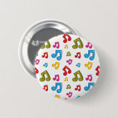 Muziekpatroon Ronde Button 5,7 Cm (Voorkant /achterkant)
