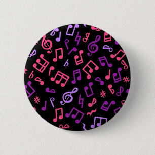 Muziekpatroon Ronde Button 5,7 Cm