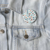 Muziekpatroon Ronde Button 5,7 Cm (In situ)