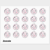 Muziekpatroon Ronde Sticker (Vel)