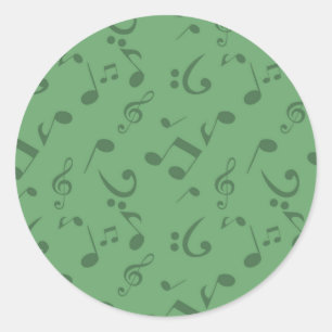Muziekpatroon Ronde Sticker