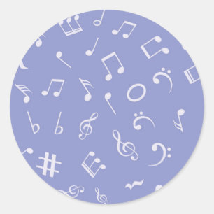 Muziekpatroon Ronde Sticker