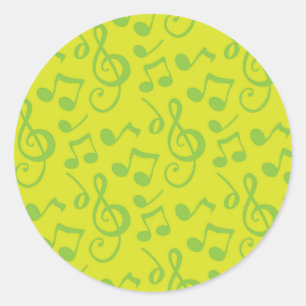 Muziekpatroon Ronde Sticker