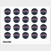 Muziekpatroon Ronde Sticker (Vel)