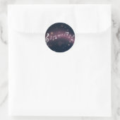 Muziekpatroon Ronde Sticker (Tas)