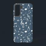 Muziekpatroon Samsung Galaxy Hoesje<br><div class="desc">Voor echte muziekliefhebbers</div>