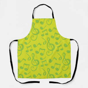 Muziekpatroon Schort
