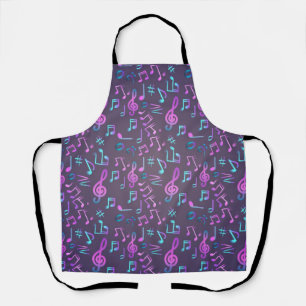 Muziekpatroon Schort