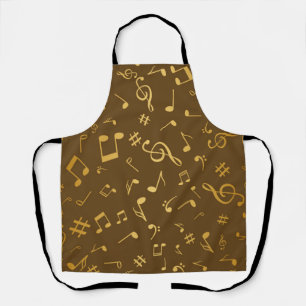 Muziekpatroon Schort