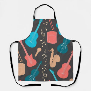 Muziekpatroon Schort