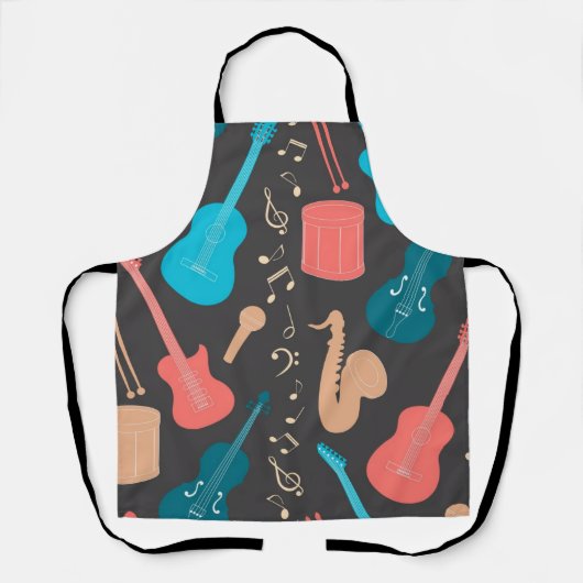 Muziekpatroon Schort (Voorkant)