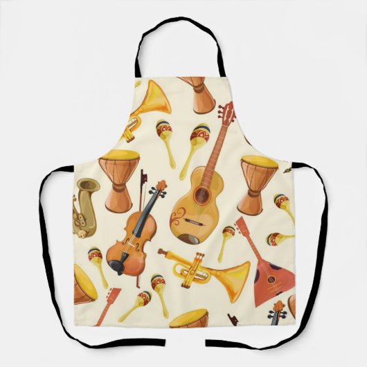 Muziekpatroon Schort (Voorkant)