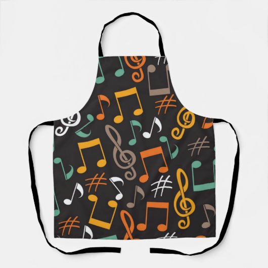Muziekpatroon Schort (Voorkant)