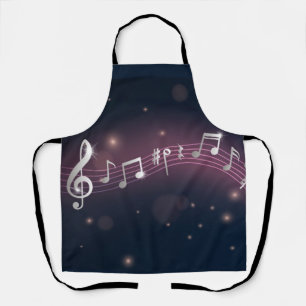 Muziekpatroon Schort