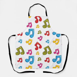 Muziekpatroon Schort
