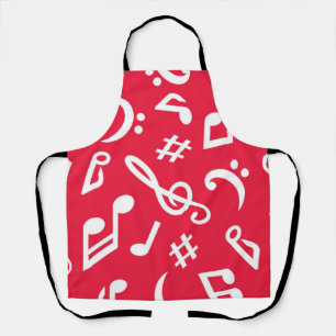 Muziekpatroon Schort